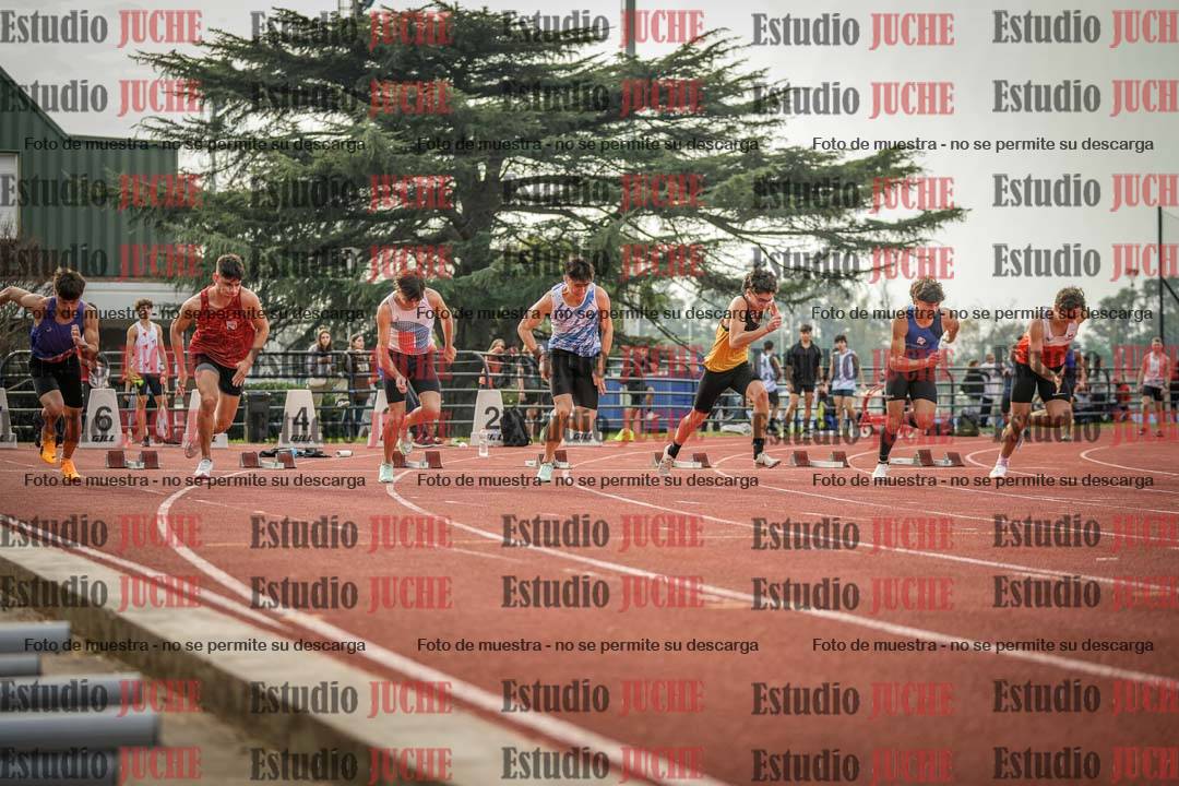 Fotos de los 100 m llanos de varones