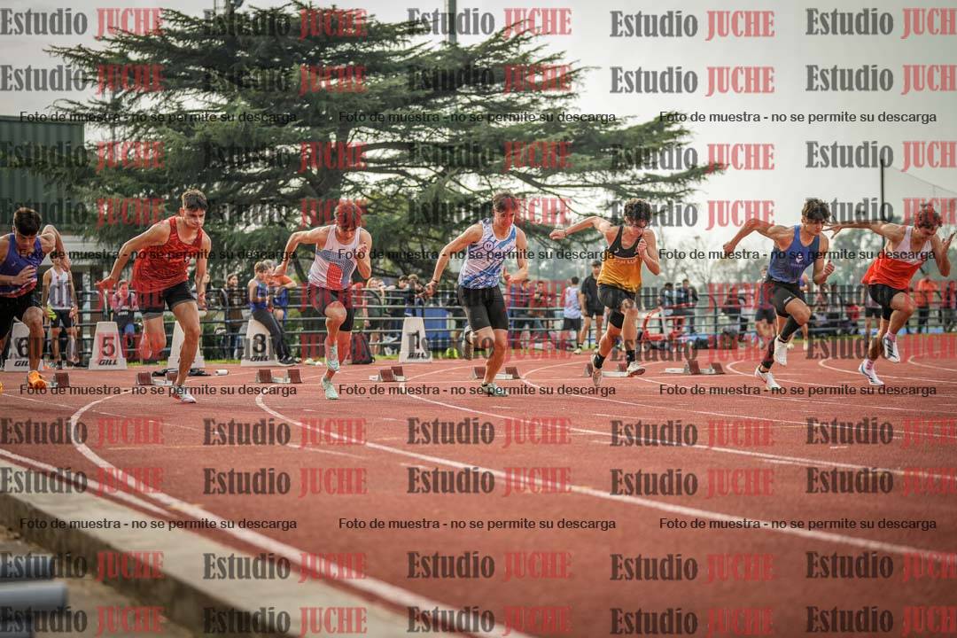 Fotos de los 100 m llanos de varones