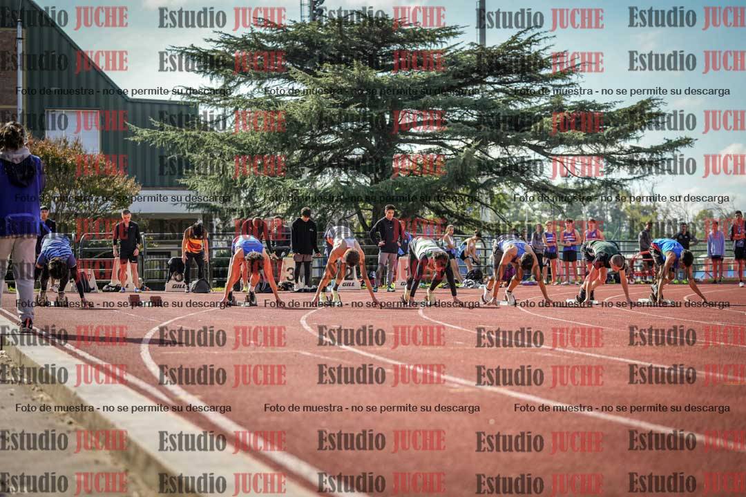 Fotos de los 100 m llanos de varones