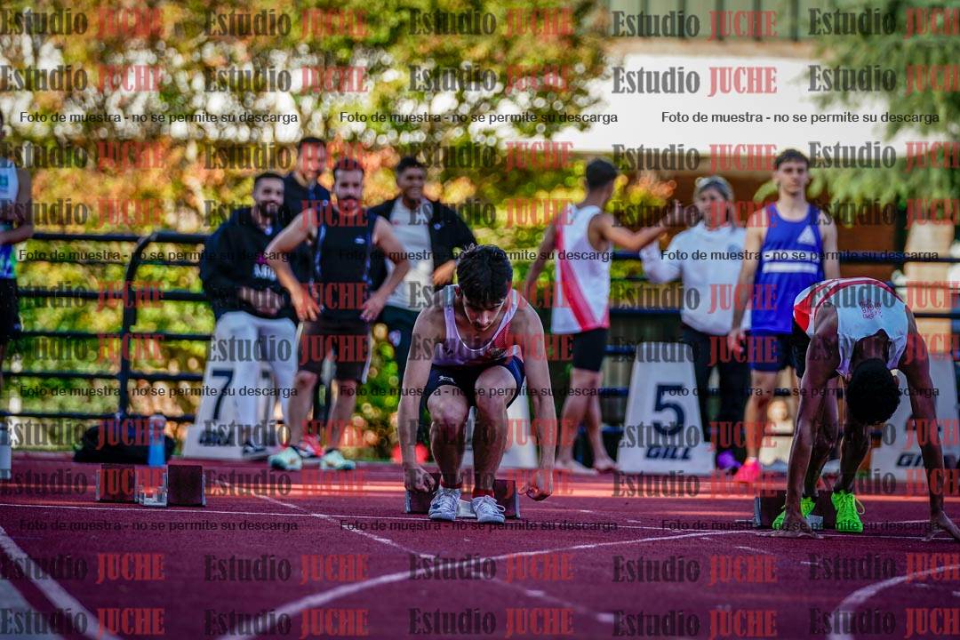 Fotos de los 100 m llanos de varones