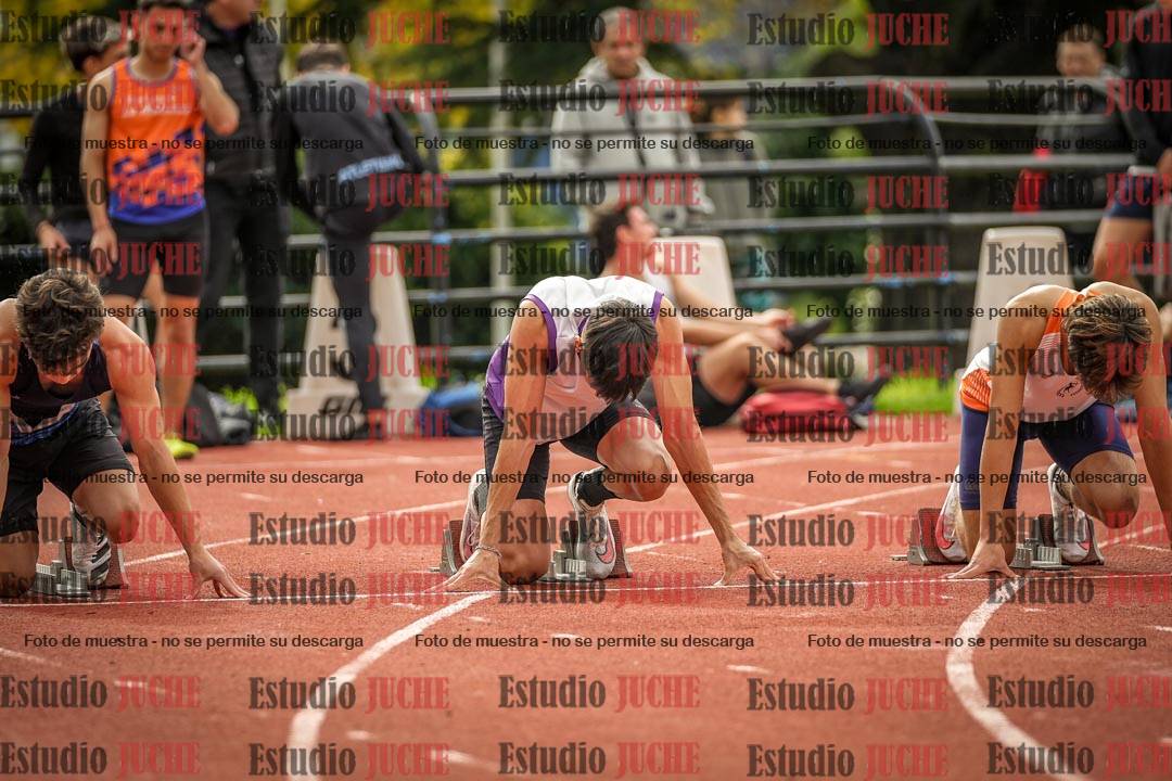 Fotos de los 100 m llanos de varones