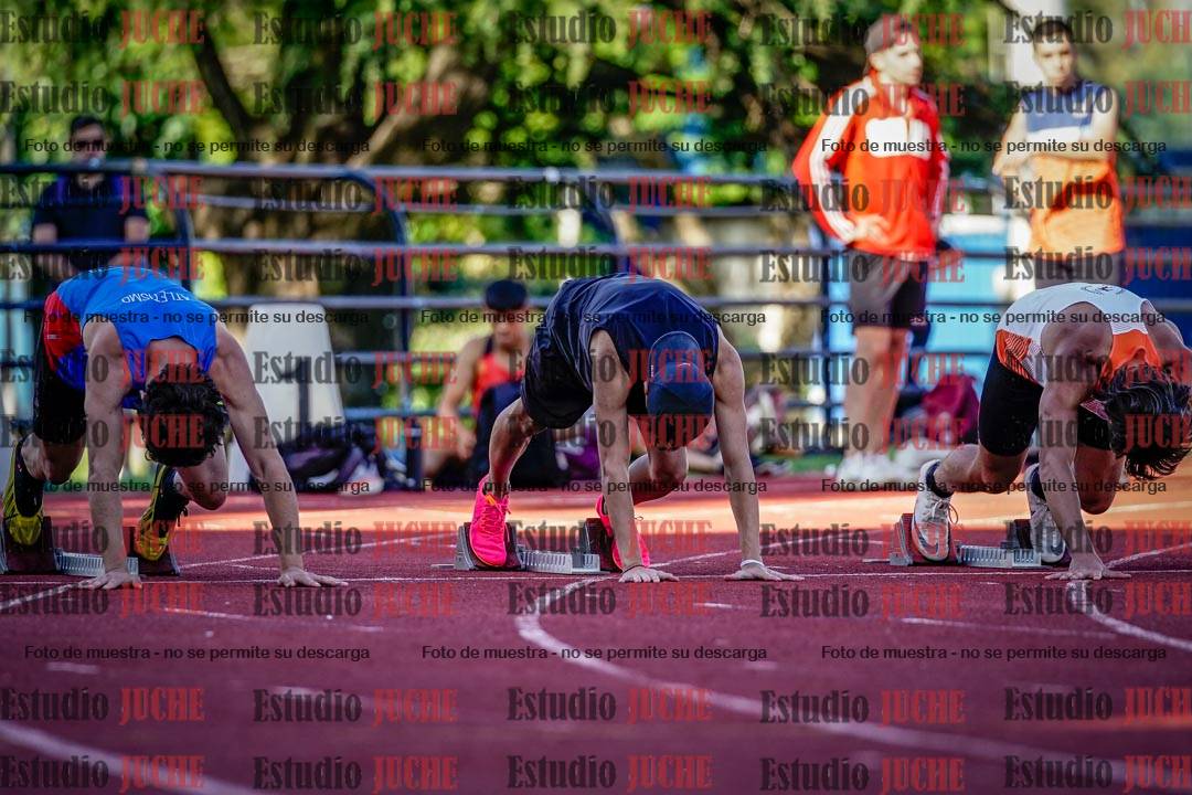 Fotos de los 100 m llanos de varones