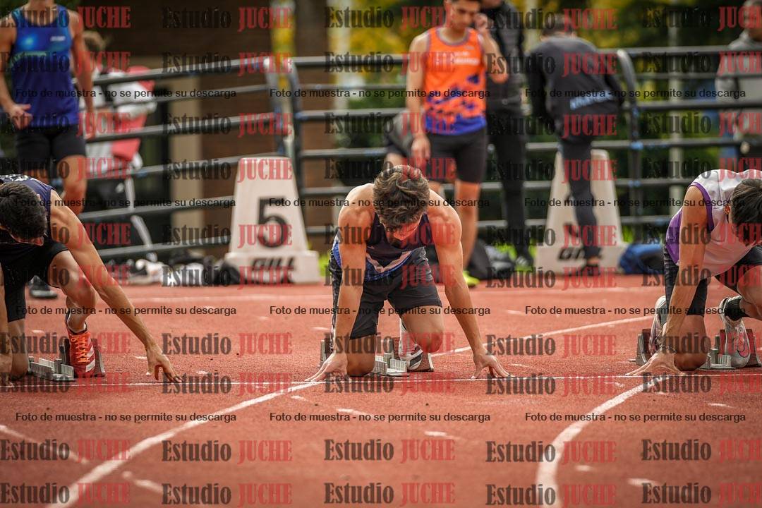 Fotos de los 100 m llanos de varones