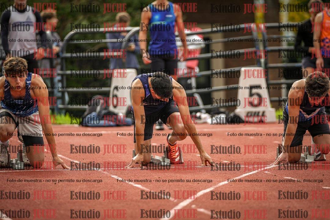 Fotos de los 100 m llanos de varones