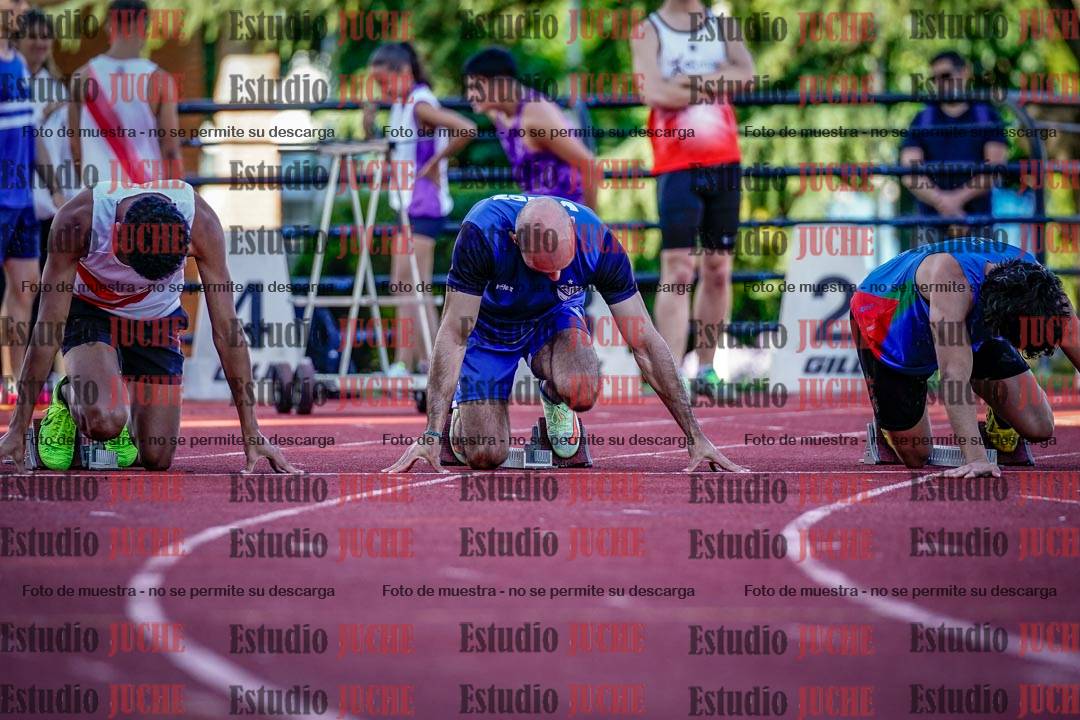 Fotos de los 100 m llanos de varones