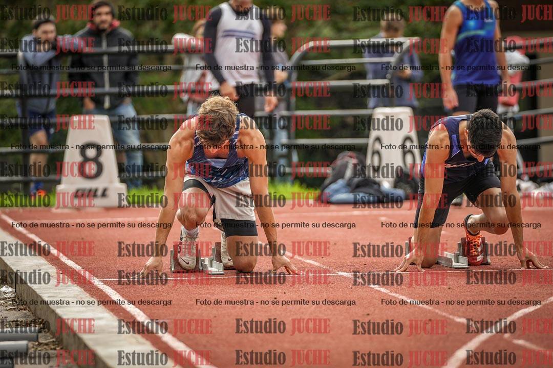 Fotos de los 100 m llanos de varones
