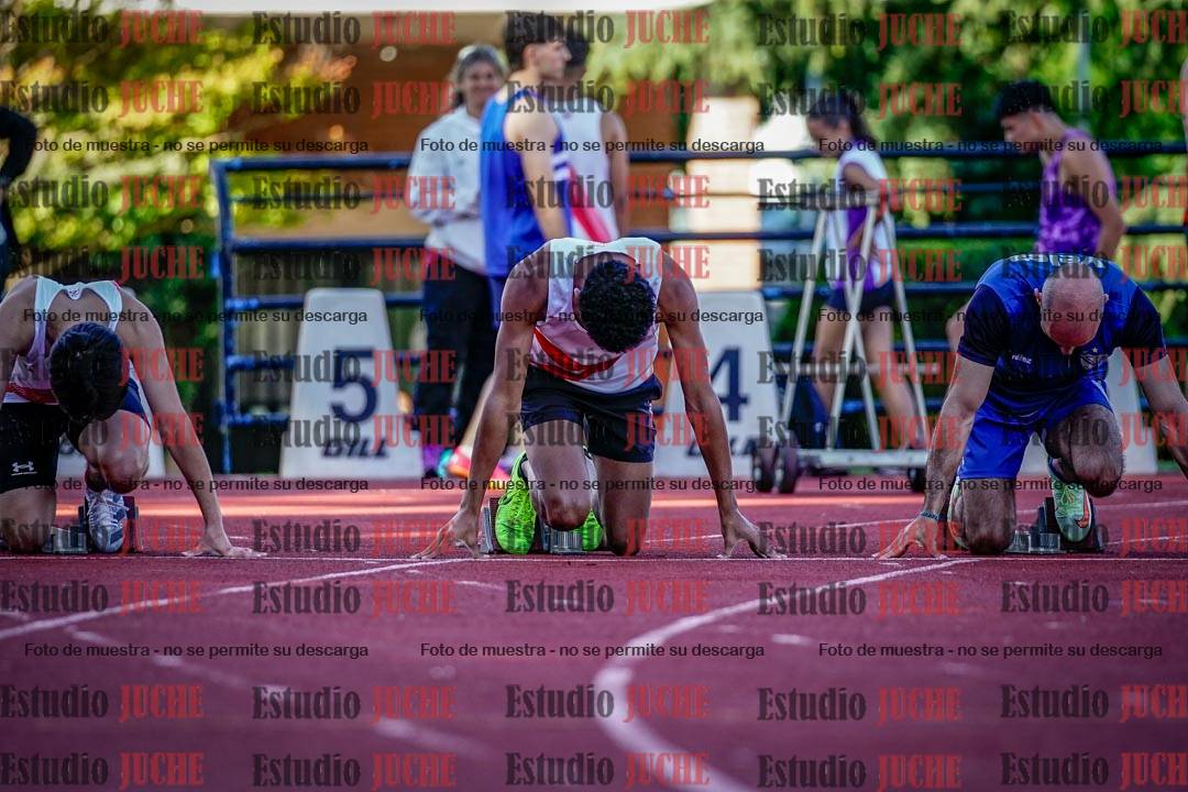 Fotos de los 100 m llanos de varones