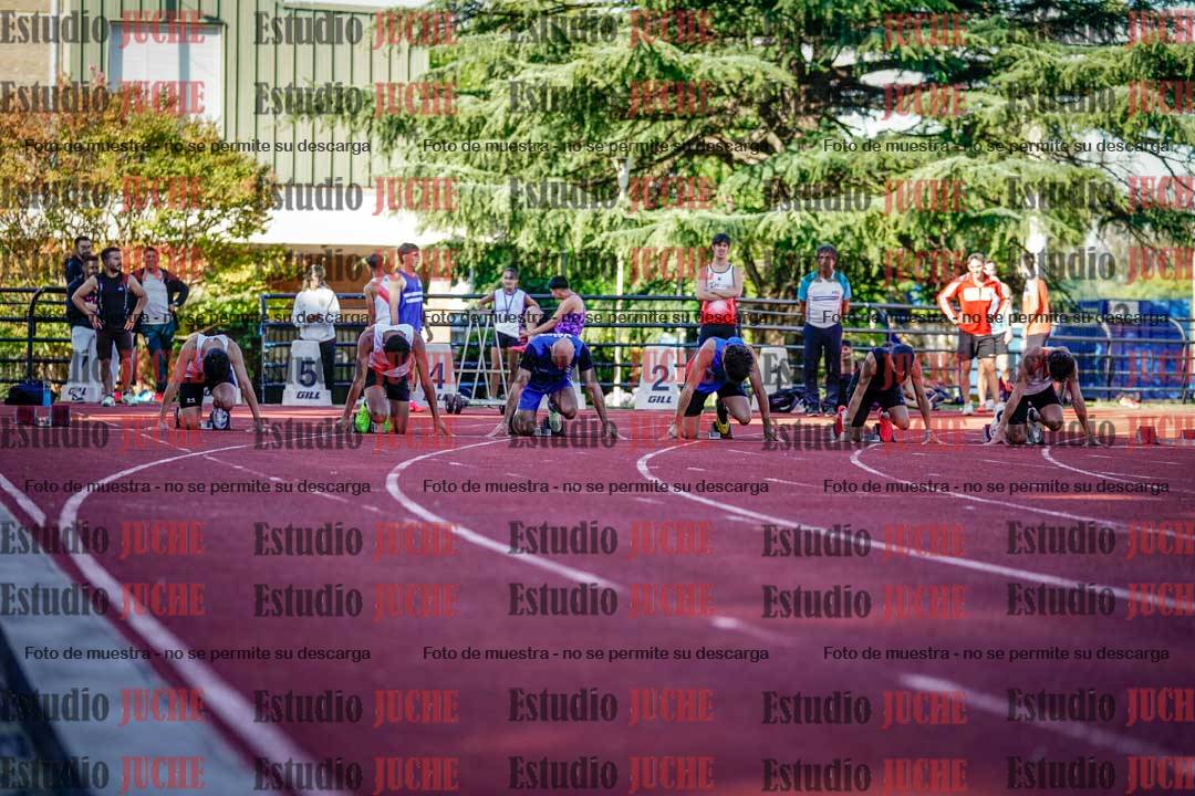 Fotos de los 100 m llanos de varones