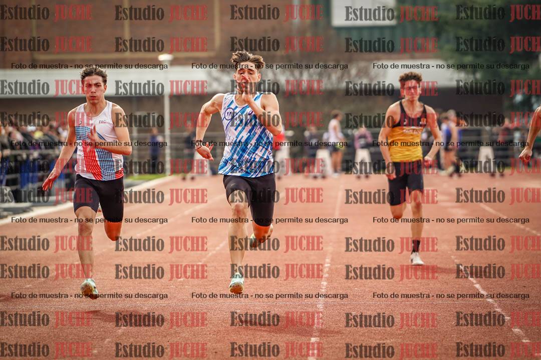 Fotos de los 100 m llanos de varones