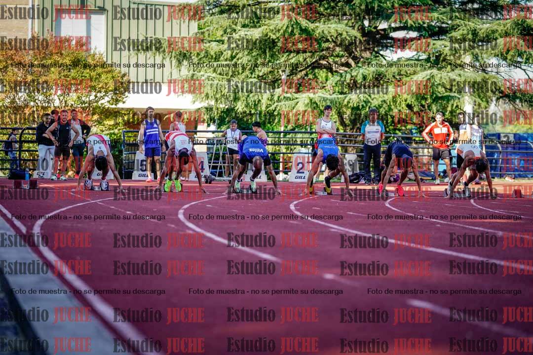 Fotos de los 100 m llanos de varones