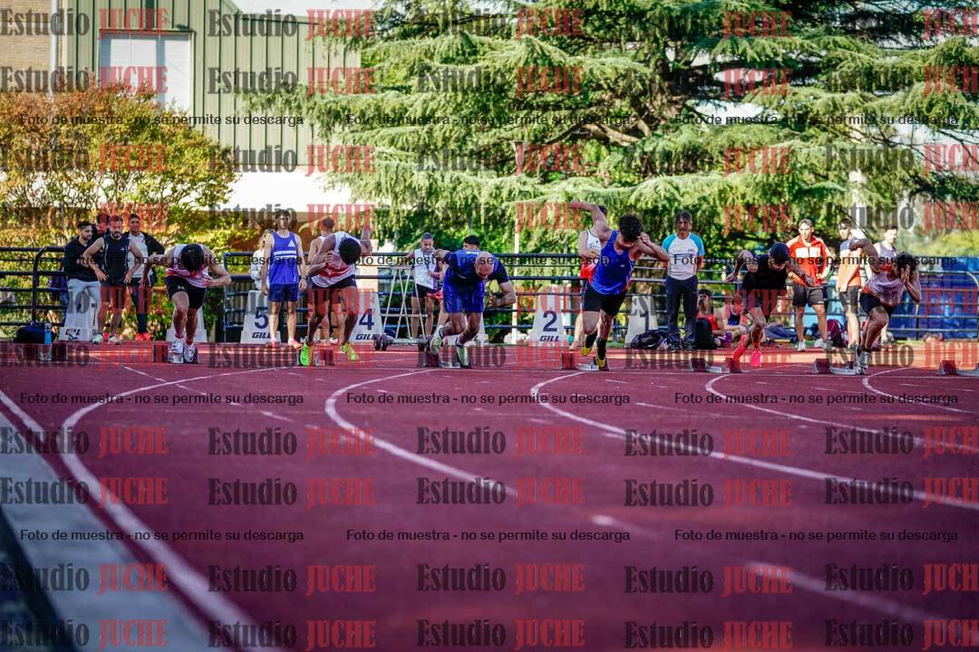 Fotos de los 100 m llanos de varones