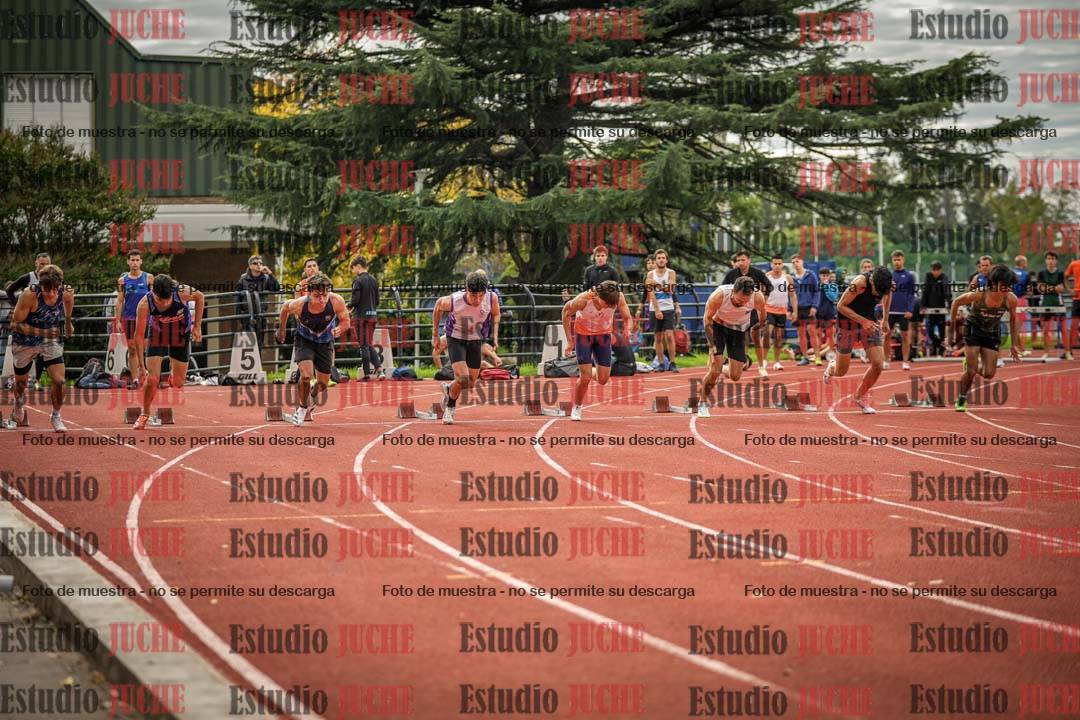 Fotos de los 100 m llanos de varones