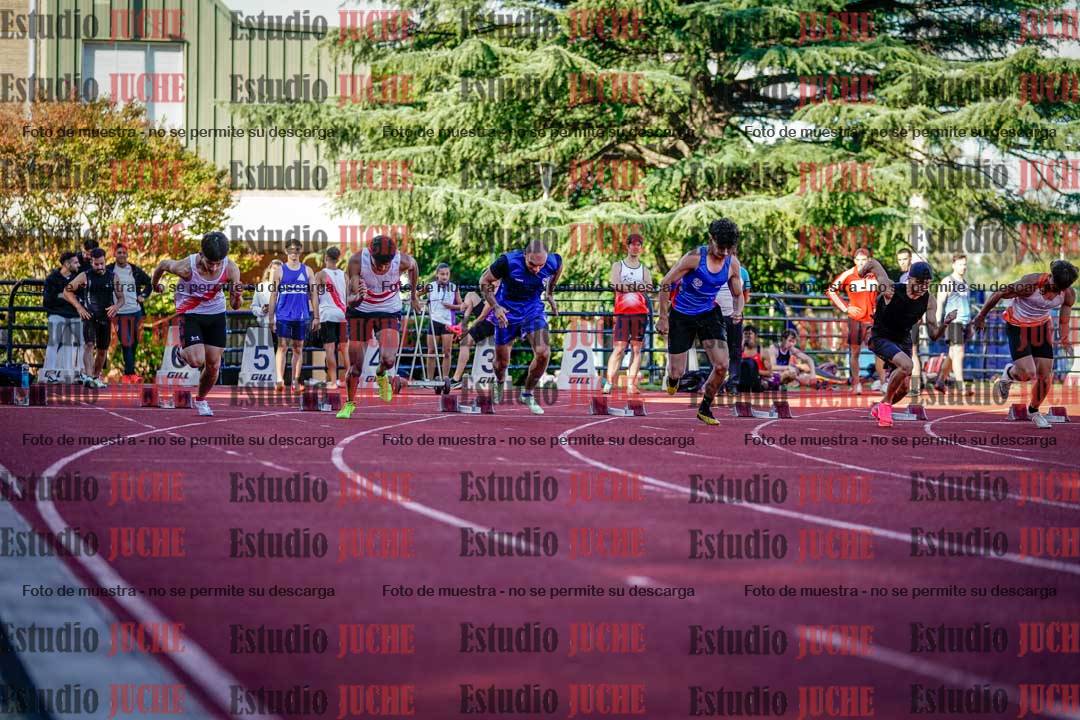 Fotos de los 100 m llanos de varones