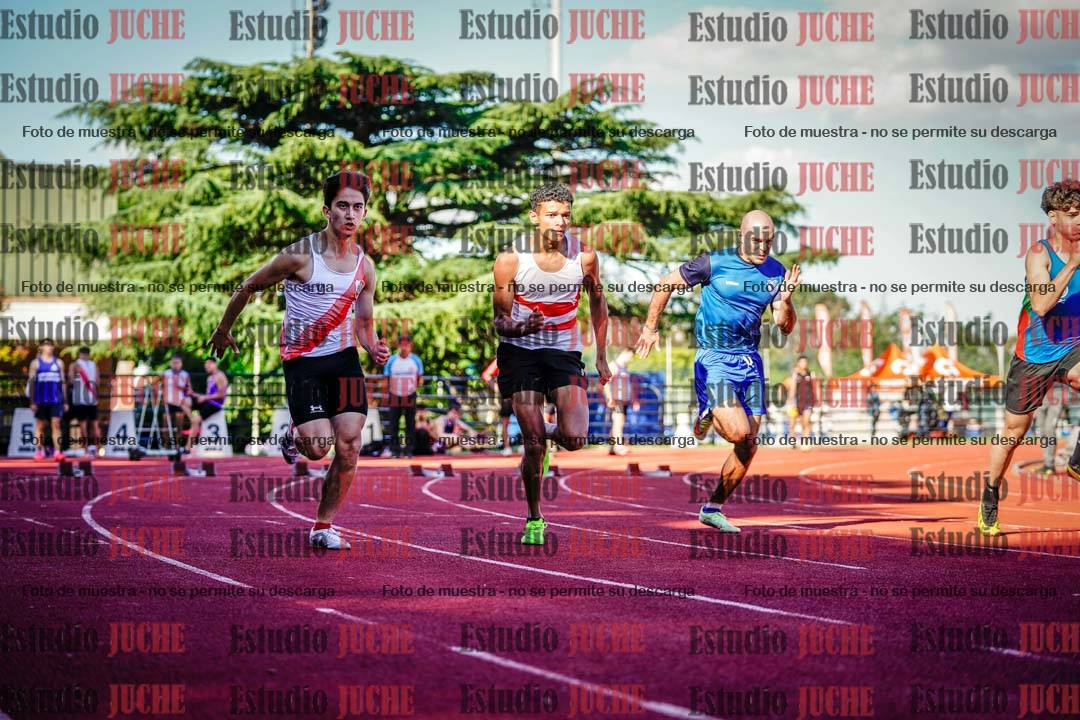 Fotos de los 100 m llanos de varones