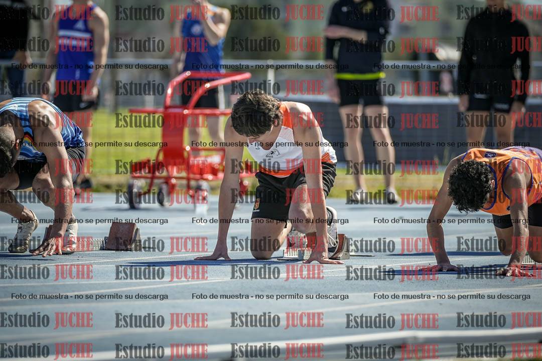 Fotos de los 100 m llanos de varones
