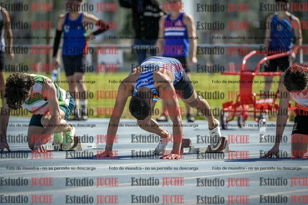Fotos de los 100 m llanos de varones