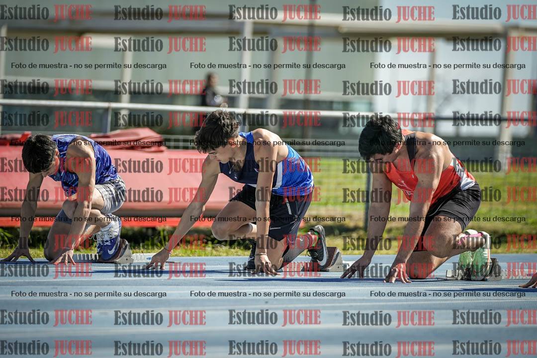 Fotos de los 100 m llanos de varones