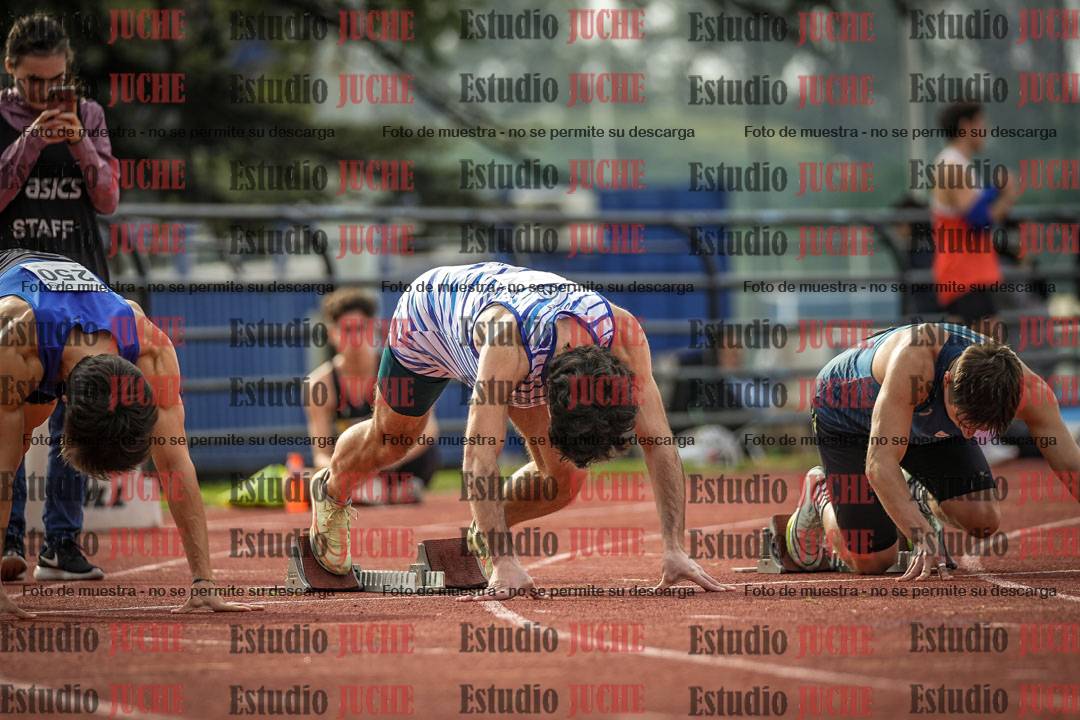 Fotos de los 100 m llanos de varones