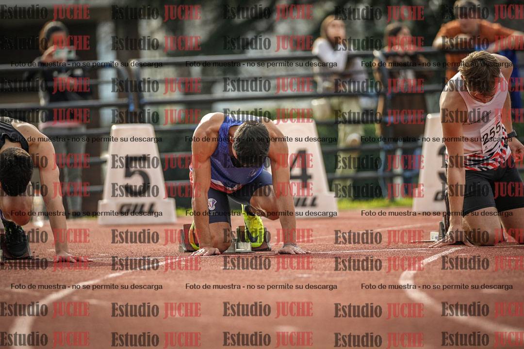 Fotos de los 100 m llanos de varones