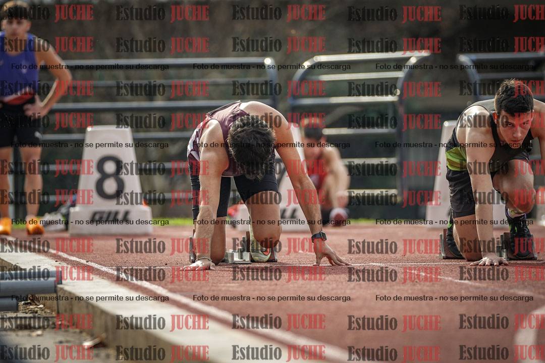 Fotos de los 100 m llanos de varones