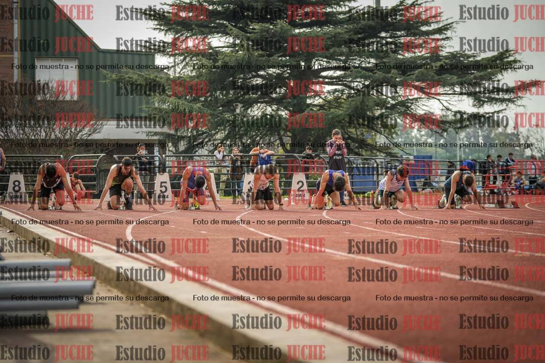 Fotos de los 100 m llanos de varones
