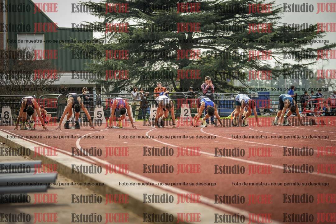 Fotos de los 100 m llanos de varones
