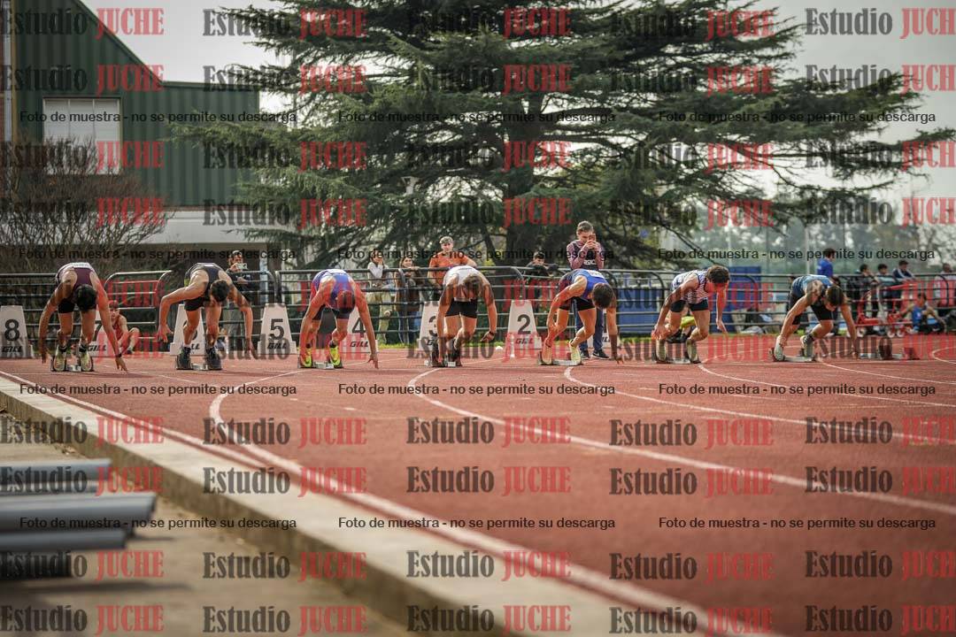 Fotos de los 100 m llanos de varones