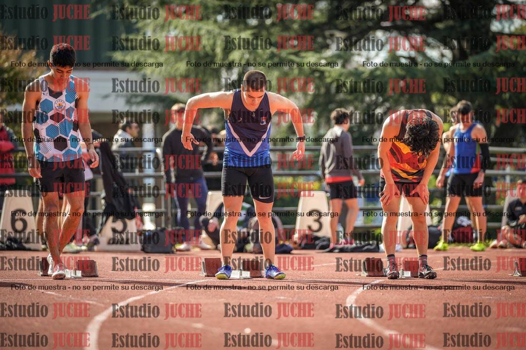 Fotos de los 100 m llanos de varones