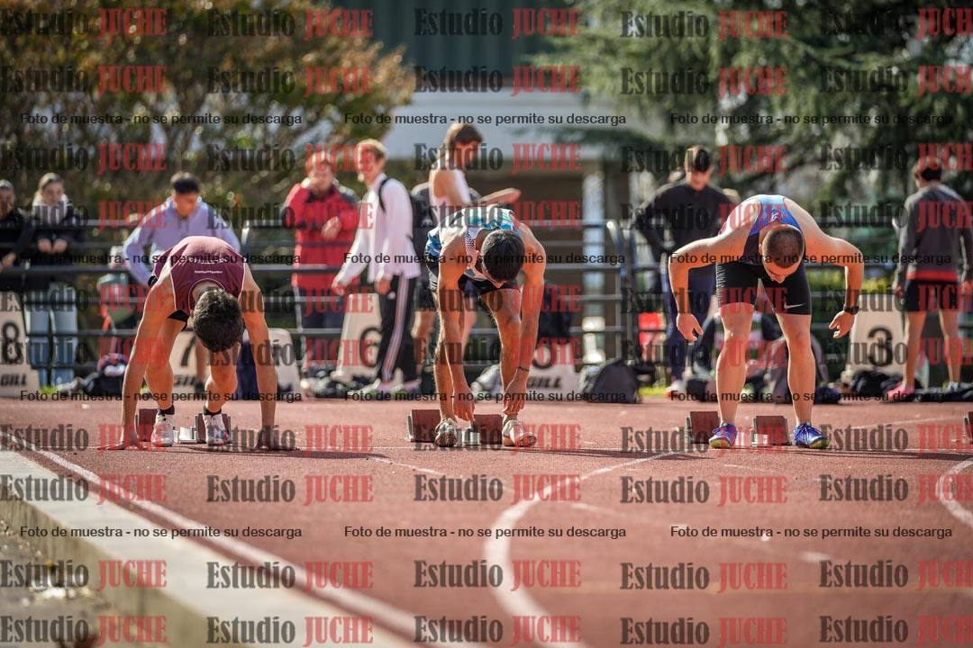 Fotos de los 100 m llanos de varones