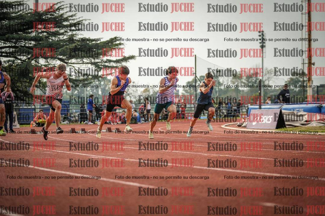 Fotos de los 100 m llanos de varones