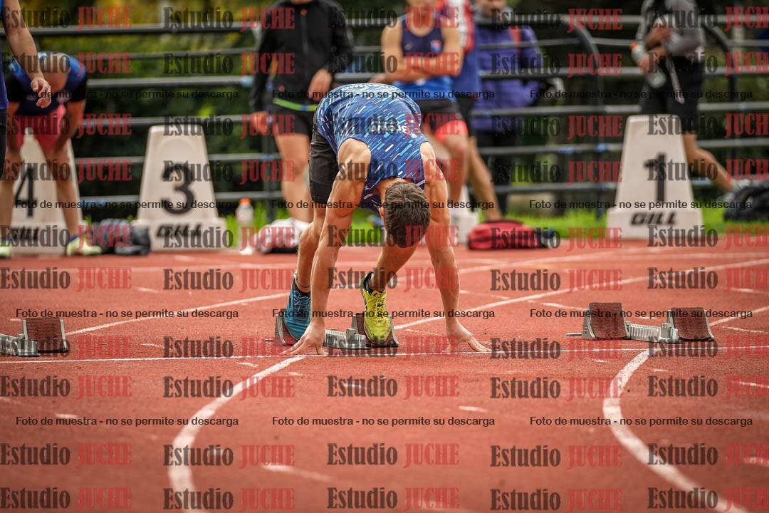 Fotos de los 100 m llanos de varones