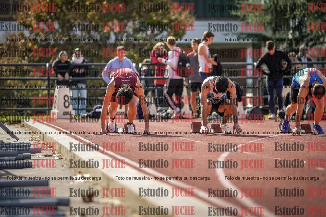 Fotos de los 100 m llanos de varones