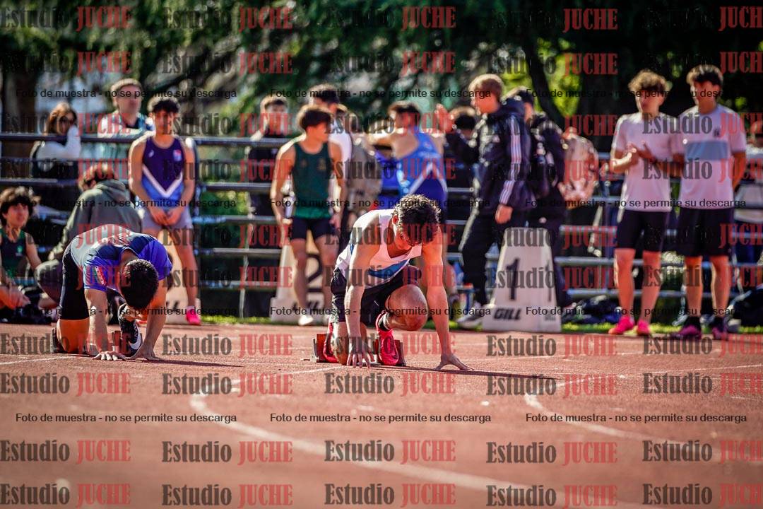 Fotos de los 100 m llanos de varones
