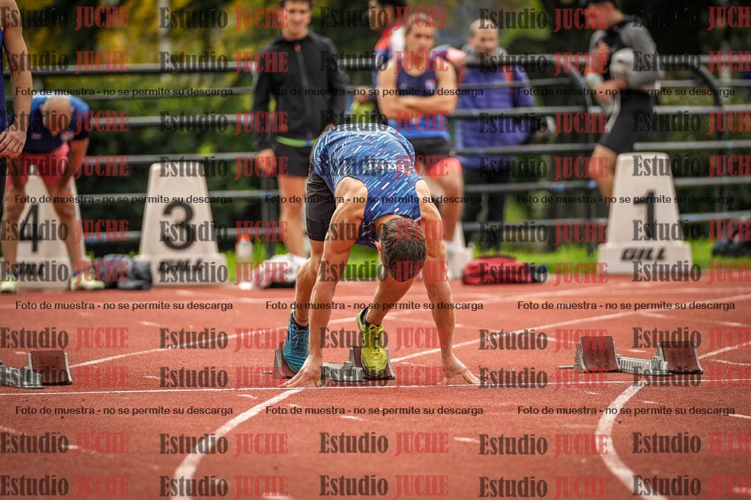 Fotos de los 100 m llanos de varones