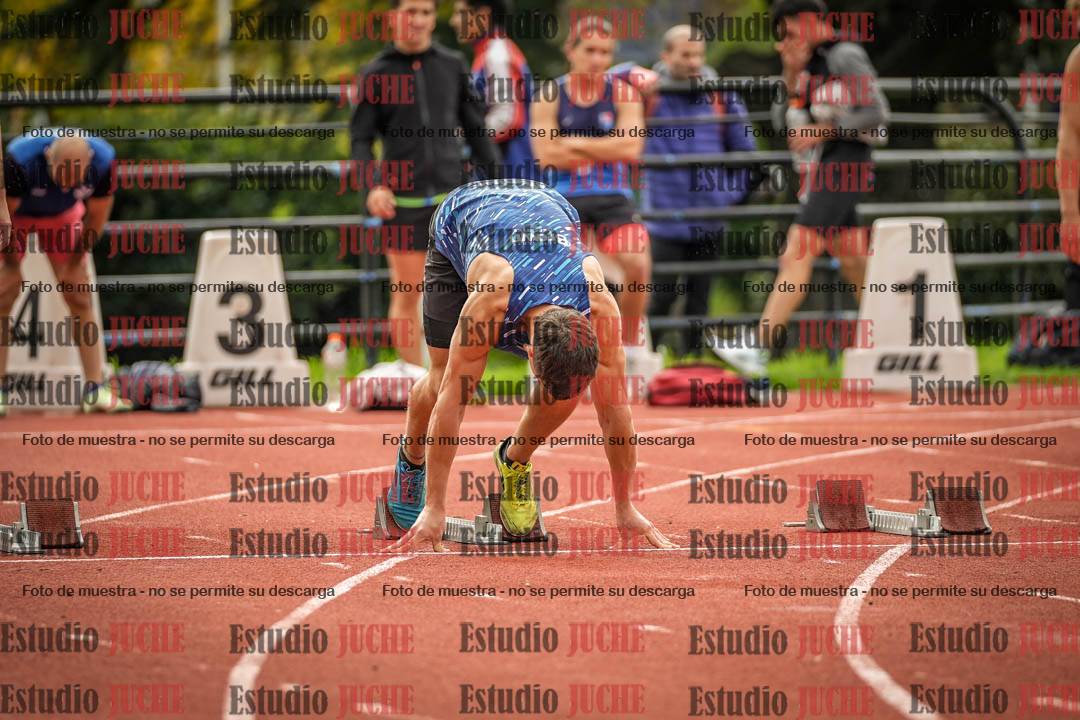 Fotos de los 100 m llanos de varones