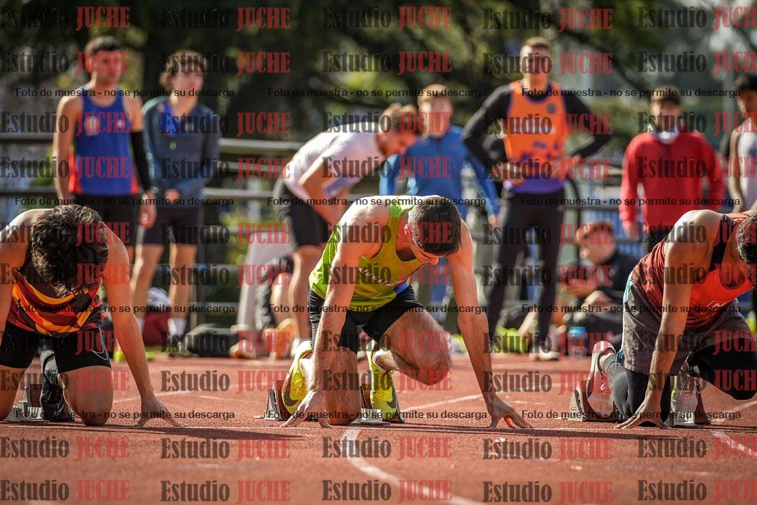Fotos de los 100 m llanos de varones