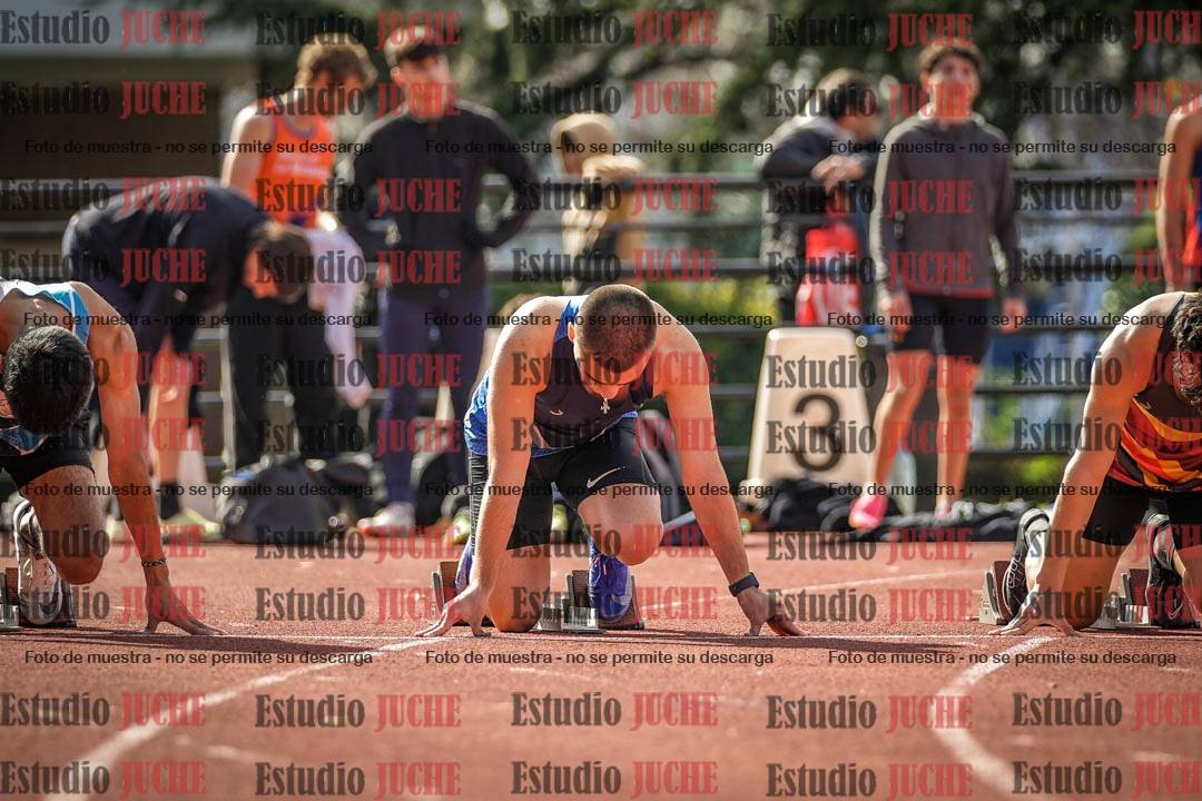 Fotos de los 100 m llanos de varones