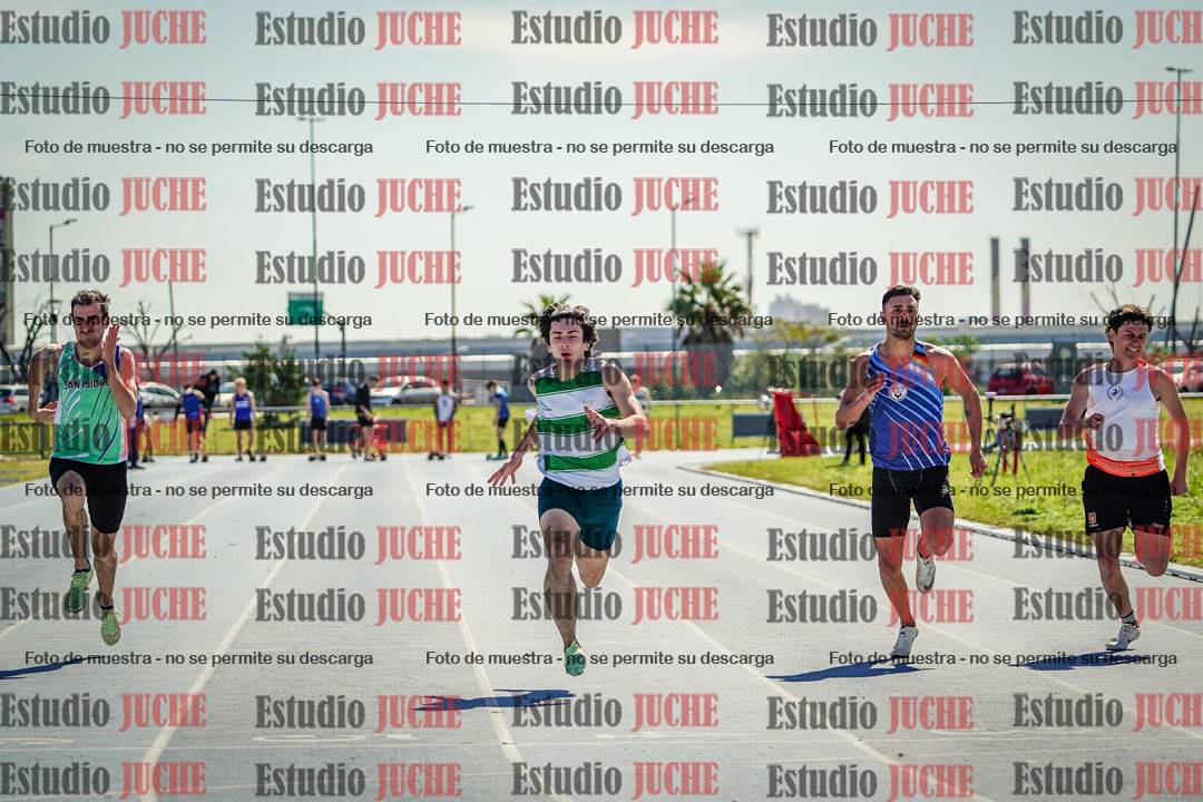 Fotos de los 100 m llanos de varones