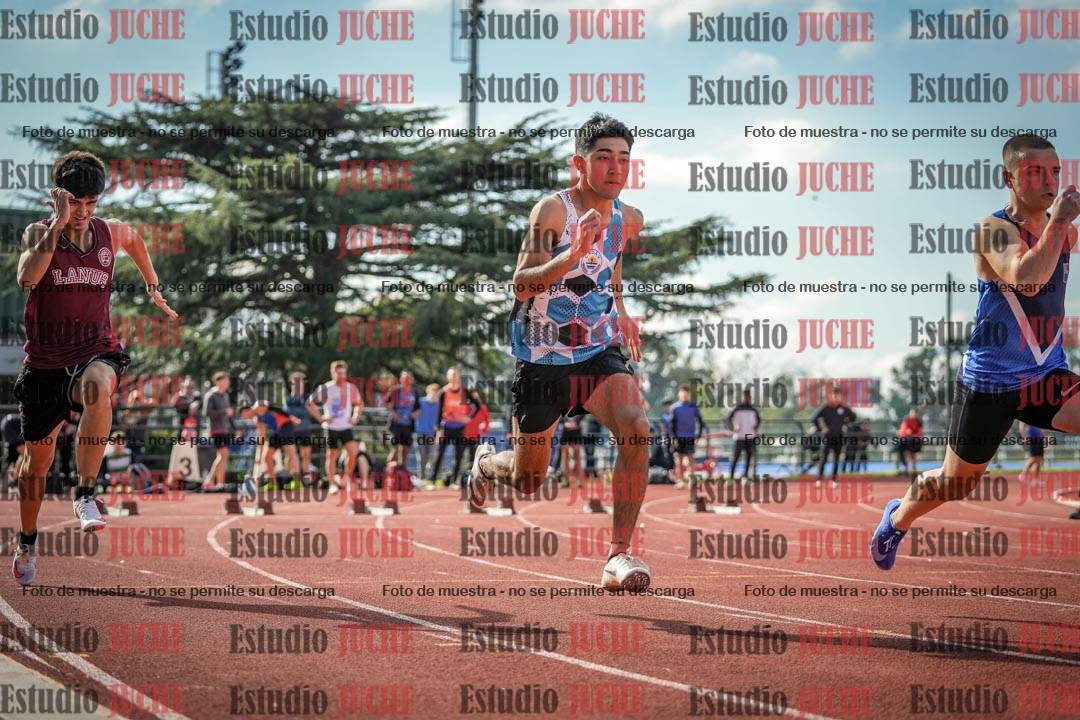 Fotos de los 100 m llanos de varones