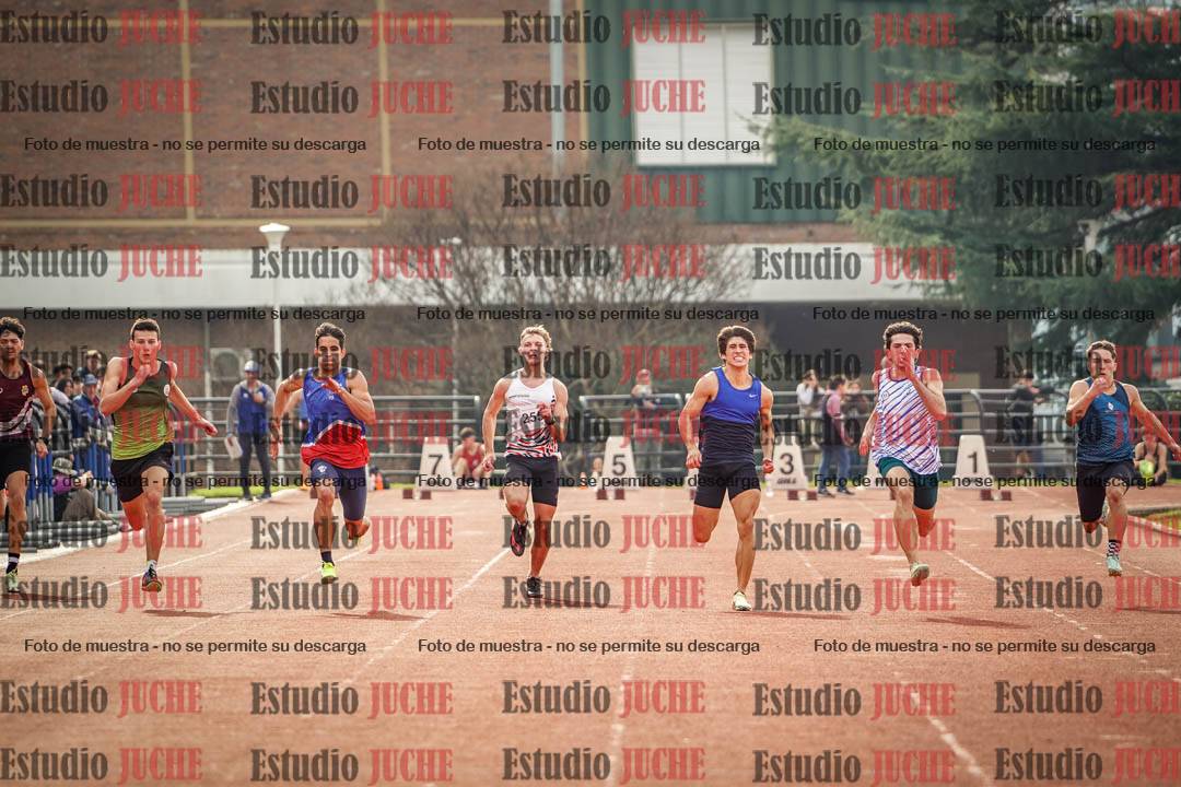 Fotos de los 100 m llanos de varones