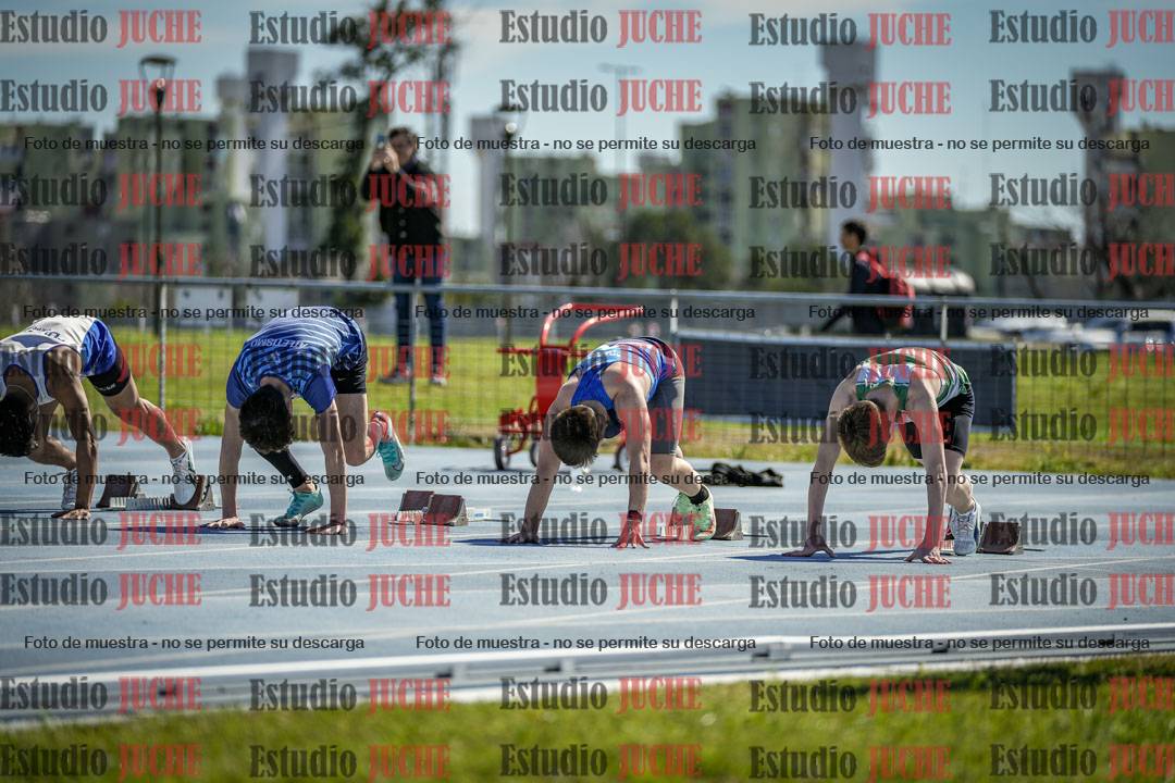 Fotos de los 100 m llanos de varones
