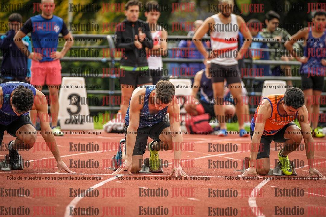 Fotos de los 100 m llanos de varones