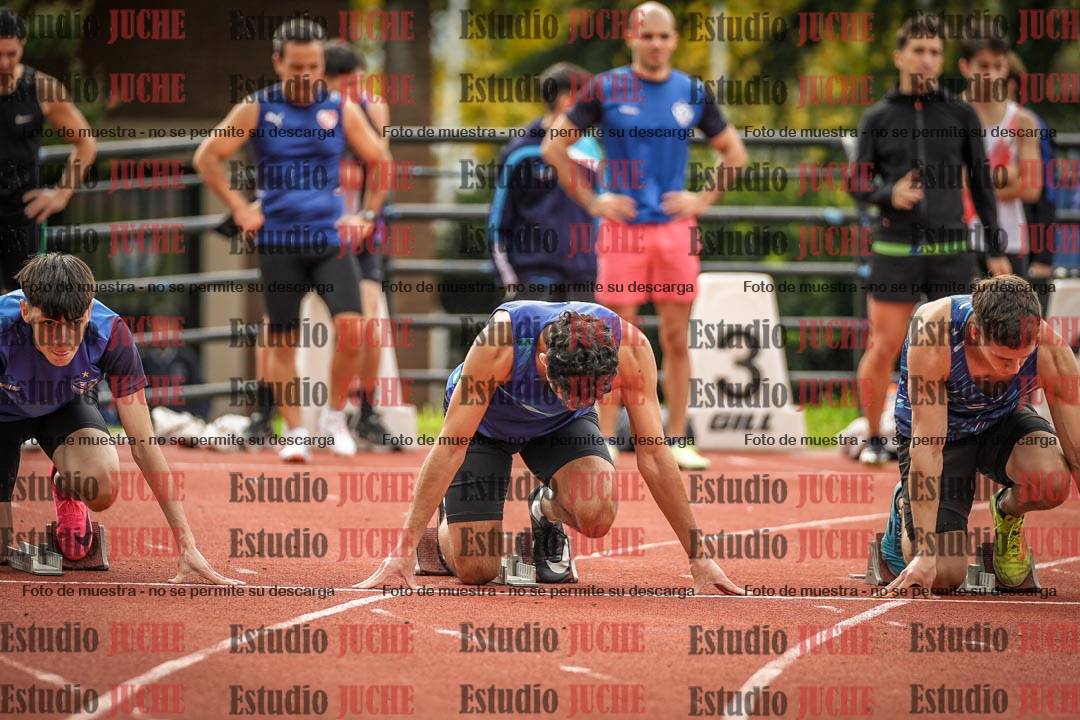 Fotos de los 100 m llanos de varones