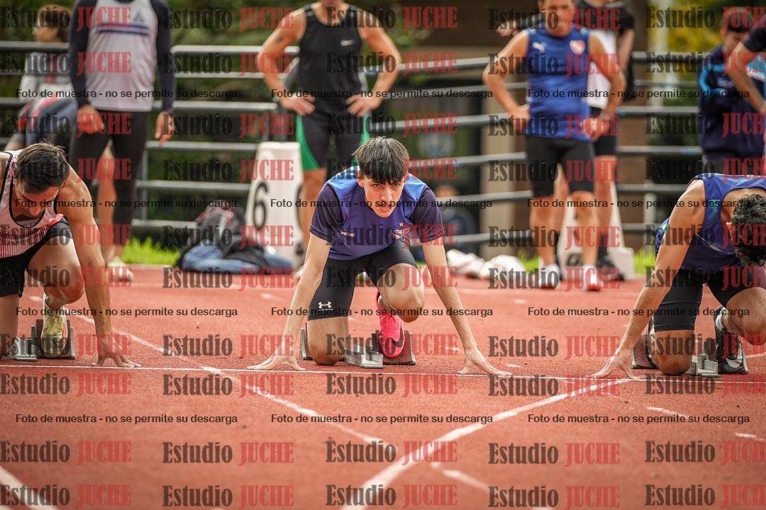 Fotos de los 100 m llanos de varones