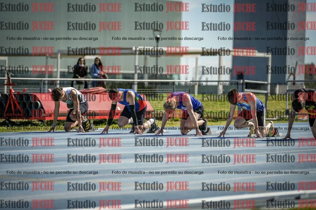 Fotos de los 100 m llanos de varones
