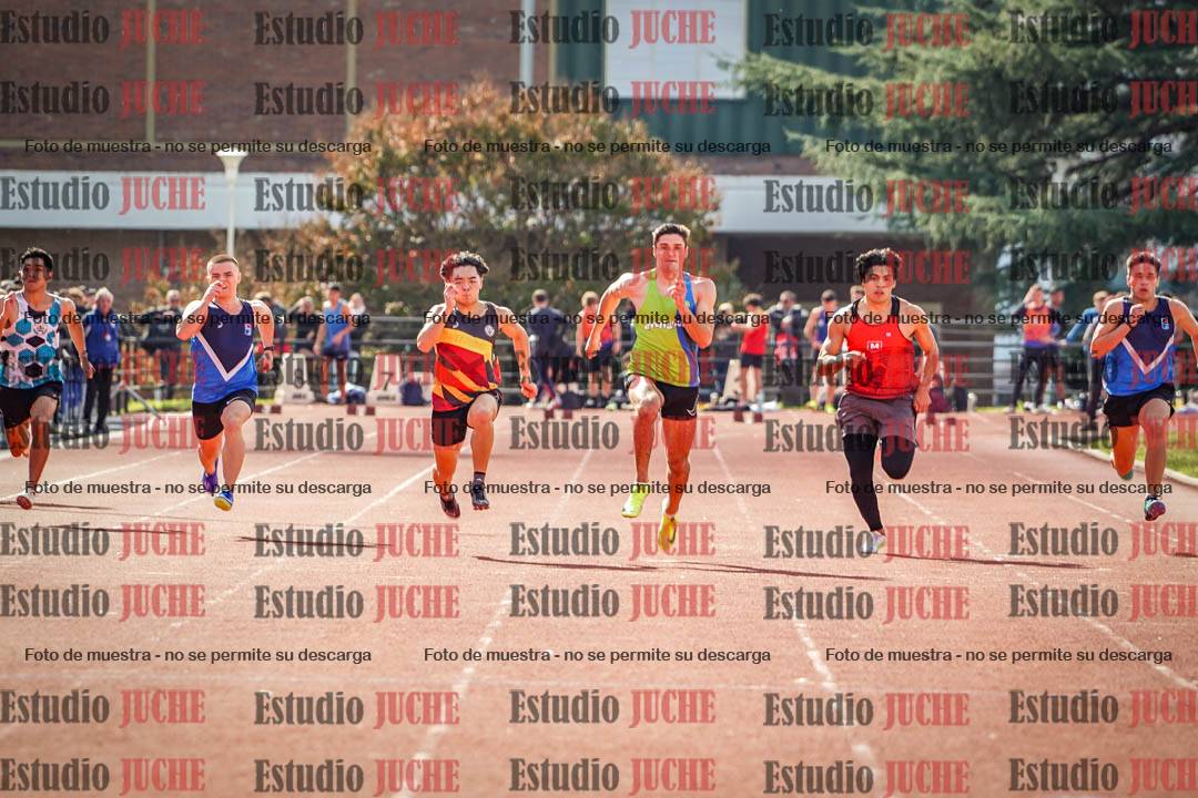 Fotos de los 100 m llanos de varones
