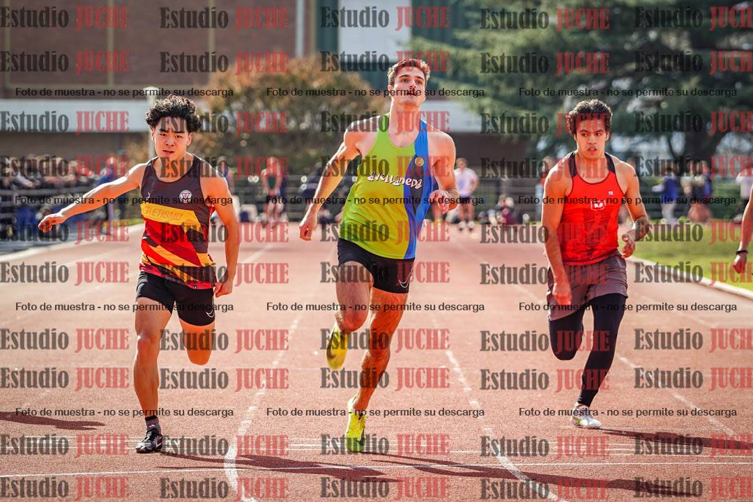 Fotos de los 100 m llanos de varones