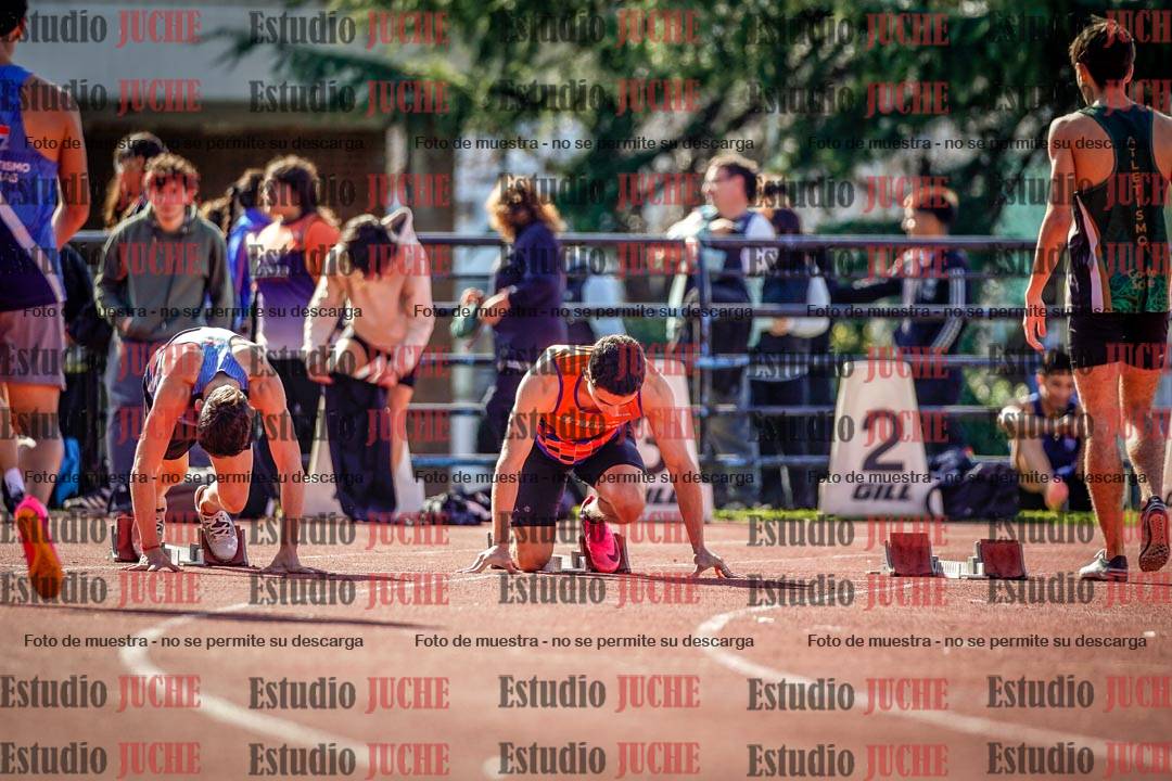 Fotos de los 100 m llanos de varones