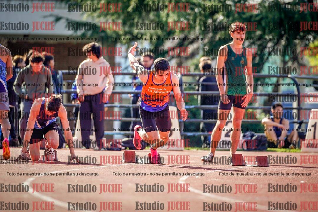 Fotos de los 100 m llanos de varones