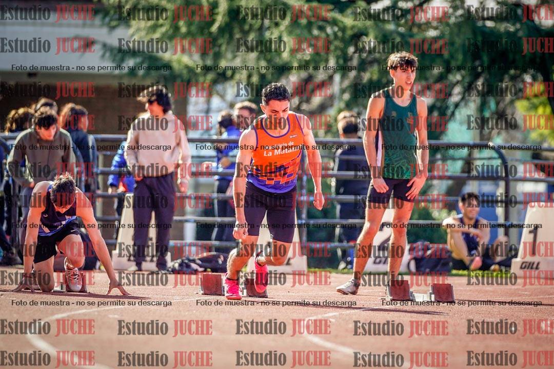 Fotos de los 100 m llanos de varones